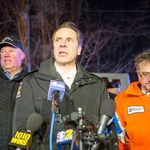 Governor Cuomo, with MTA Chairman Prendergast on the left